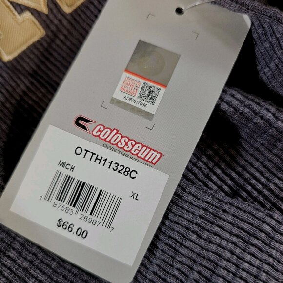 Colosseum Charcoal Michigan Wolverines OHT Military Appreciation Henley - XL - Picture 4 of 6